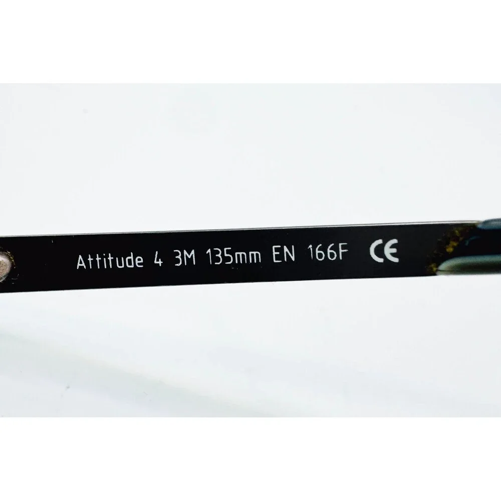 3M Attitude 4 Safety Glasses Mens Blue Z87-2+ Semi-Rimless Metal Frame 135mm